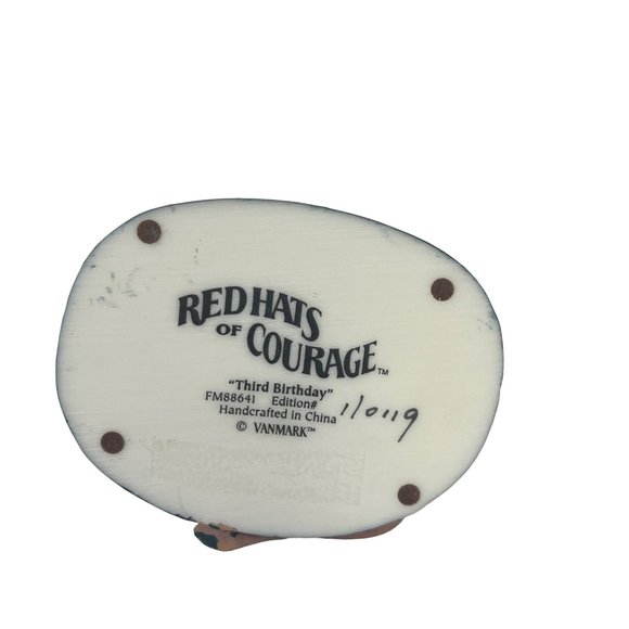 Child Fireman Dog Third Birthday Cake Topper Figurine Red Hats of Courage Vanmar - Picture 5 of 5